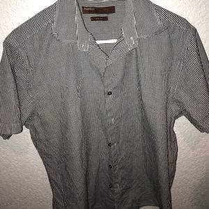 Perry Ellis City Fit plaid dress shirt Size XL
